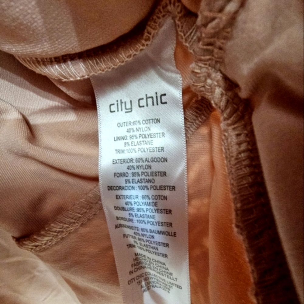 Nwt City Chic Sweet Luv Rose Quartz Lace Flutter Sleeve Vneck Knit Ruffle Dress - Picture 15 of 17
